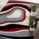 CAMILSON Modern Geometric Area Rug (3'3" x 5') - Abstract Geometric Design - Brand New