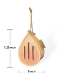 TOUCH OF ECO POLINATING PALACE, HANGABLE BUTTERFLY HOUSE FOR PATIO - WOOD - Brand New