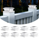 Brightever 4x4 Post Solar Lights, Solar Post Cap Lights White 8-Pack - Like New