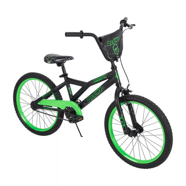 HUFFY DECAY KIDS' BIKE - 20" WHEELS - SINGLE-SPEED - BLACK/NEON GREEN - Brand New