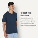 AMAZON ESSENTIALS MEN'S V-NECK SHORT-SLEEVE T-SHIRT, 6-pack, Size 2XL, Navy - Brand New