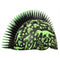 Raskullz Mohawk Helmet Toddler (48-52 CM) Trex Bonekz Green/Black Size 48-52 cm - Like New