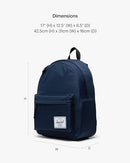 11377-00007 HERSCHEL SUPPLY CO CLASSIC BACKPACK NAVY UNISEX ONE SIZE - Brand New