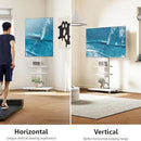 FITUEYES ROLLING TV STAND FOR 32-75 INCH TVS HEIGHT ADJUSTABLE PORTABLE - WHITE - Like New