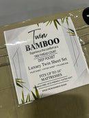BAMBOO RAYON FROM BAMBOO 4 PIECE LUXURY 3 LINE EMBROIDERED SHEET TWIN XL - SAGE - Like New