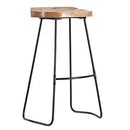 MH London Modern Bar Counter Stool Saddle Seat I Hand-Crafted -Rombass,Black - Brand New