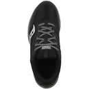 SAUCONY MENS AURA TRAINERS IN BLACK MESH, SIZE 8.5, BLACK/GRAVEL Like New