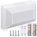 SAILLONG WIRED DOORBELL CHIME KIT WITH 2 LIGHTED METAL PUSH BUTTONS - SILVER - Like New