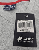 PACIFIC POLO CLUB MEN'S LONG SLEEVE T-SHIRT - SIZE: MEN XL - HEATHER GRAY - Like New