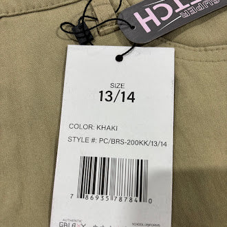 AUTHENTIC GALAXY BY HARVIC SCHOOL UNIFORM GIRLS - SIZE: YOUTH 13/14 - KHAKI - Brand New