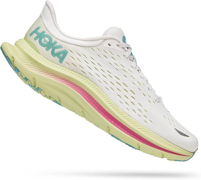 1123164 HOKA ONE ONE Womens Kawana Mesh Blanc De Blanc Butterfly Trainers 9 Like New