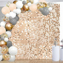LuoluoHouse Champagne Sequin Panel Backdrops Shimmer Backdrop B0CPHTDQN4 - Brand New