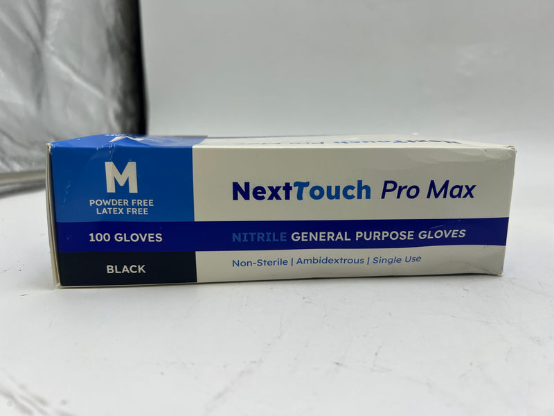 GENERIC PRO MAX MEDIUM POWDER LATEX FREE GLOVES ( 100 COUNT) SIZE MEDIUM - BLACK - Brand New