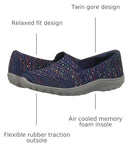 49291 Skechers Women's Reggae Fest Wicker Slip-On Shoe Wide Navy Size 9.5 - Like New
