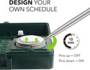 BN-LINK 24 Hour Mechanical Outdoor Multi Socket Timer - Black/Green - Like New