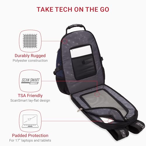 SWISSGEAR 1900 SCANSMART TSA 17 LAPTOP BACKPACK - BLUE/BLACK - Brand New
