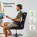 AMSEATEC DRAFTING CHAIR TALL OFFICE WITH FOOTREST FOR STANDING DESK WHITE - Brand New