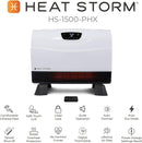 Heat Storm Phoenix Infrared Space Heater with Attachable Feet HS-1500-PHX -WHITE - Like New