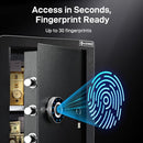 ADIMO FINGERPRINT SAFE 2.1 CUFT BIOMETRIC SAFE REMOVABLE SHELF - BLACK - Like New