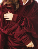 VENUSTAS UNISEX HEATED WEARABLE BLANKET HOODIE 7.4V - BURGUNDY - Like New