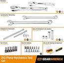 GEARWRENCH 243 PC 12 PT MECHANICS TOOL SET 3 DRAWER STORAGE BOX 80972 -MULTI - Like New