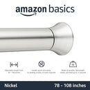 AMAZON BASICS TENSION CURTAIN ROD 78 TO 108 INCH 1009990-410-A60 - NICKEL - Like New