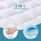 APRLEAF MATTRESS TOPPER CALKING SIZE BED 4 INCH DUAL LAYER - WHITE - Like New