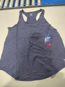 REEBOK WOMEN VITAL MARLED TANK TOP SIZE: WOMEN L - MARITIME BLUE HEATHER - Brand New
