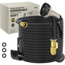 50FT EXPANDABLE LEAKPROOF GARDEN HOSE 10-FUNCTION SPRAY NOZZLE - BLACK BEIGE - Like New