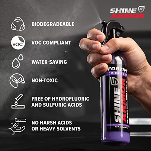 SHINE ARMOR FORTIFY QUICK COAT 3-IN-1 CERAMIC COATING SPRAY (8OZ) - PURPLE - Brand New
