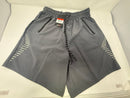 JUMP START PERFORMANCE TRAINING SHORTS ZIPPER POCKETS - SIZE: MEN M - CHARCOAL - Brand New