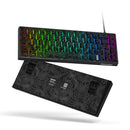 WOMIER M68 HE V2 65% THEMED HALL EFFECT WIRED GAMING KEYBOARD, BLACK/TOPOGRAPHIC - Like New