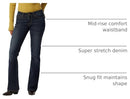 Levi Strauss Signature Gold Women's '03 Essentials Mid Rise Bootcut Jeans - Brand New