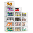 SECRET PLACE 12 PACK X LARGE SHOE ORGANIZER STORAGE BOXES FOR CLOSET - WHITE - Like New