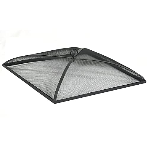 Sunnydaze Heavy-Duty Steel Mesh Fire Pit Spark Screen Cover - 36" Square - Black - Like New