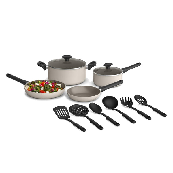 BELLA 12 PIECE COOKWARE SET EVERGOOD CERAMIC NONSTICK COATING - Scratch & Dent