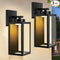 Sucolite 2 Pack LED Outdoor Wall Light Fixtures 12W Modern B04013L - BLACK - Like New