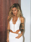 PDC0121513 Princess Polly Palladia PU Jordy Corset White 8 - Like New