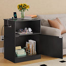 EPHEX End Table with USB Ports & Power Outlets - Black - Like New