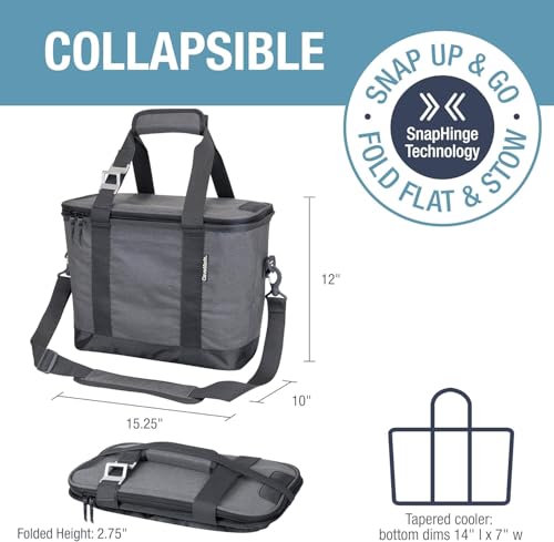 CLEVERMADE TAHOE SOFT-SIDED COLLAPSIBLE COOLER 30 CAN 80134862-GRAY - GRAY - Like New