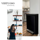 HOME ZONE LIVING 13 GALLON LARGE CAPACITY KITCHEN TRASH CAN - MATTE BLACK - Like New