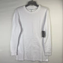 BLUE ICE MEN'S WAFFLE KNIT HENLEY THERMAL SHIRT BRIGHT - SIZE: MEN L - WHITE - Brand New