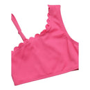 JESSICA SIMPSON TWO-PIECE ASYMMETRICAL BIKINI SWIMSUIT SIZES MEDIUM 8 - PINK - Brand New