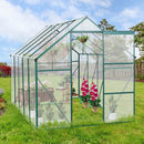 ALUMINUM 6×10 FT OUTDOOR PATIO WALK-IN SPACIOUS GREENHOUSE - GREEN - Like New