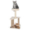 FLUFFYDREAM CAT TREE WITH SCRATCHING POST, 31.8 INCHES CAT TOWER - BEIGE - Like New