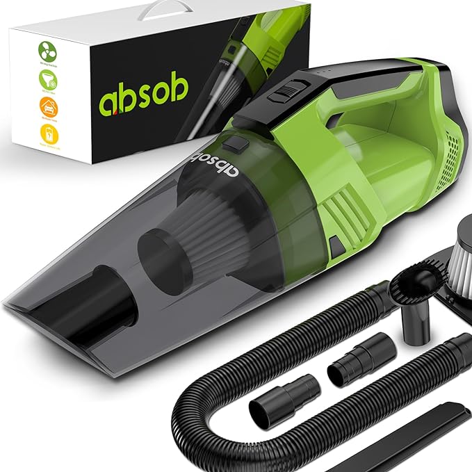 Absob Cordless Handheld LED Light Power Portable Mini Wireless Vacuum Cleaner Like New