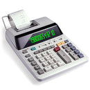 SHARP INK PRINTING CALCULATOR, 12-DIGIT LCD, AC POWERED, OFF-WHITE, GRAY - Like New