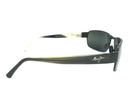 MAUI JIM MATTE BLACK FRAME CORAL ACCENTS NEUTRAL GRAY POLARIZED 65-16-115 - Like New