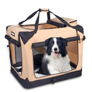 JESPET 30" Soft Dog Crates Kennel Pets 3 Door Straps Fleece Mat -30" L x 21" W - Brand New