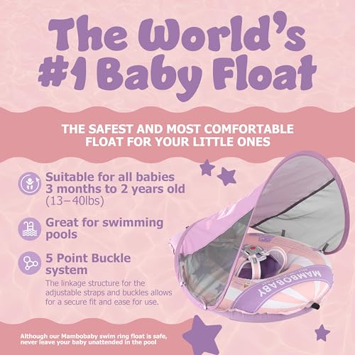 MAMBOBABYFLOAT Light Traveler 2025, Safe, Comfortable, Canopy, B503-66332 - PINK - Like New